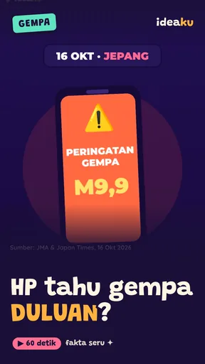Thumbnail Shorts peringatan gempa di HP